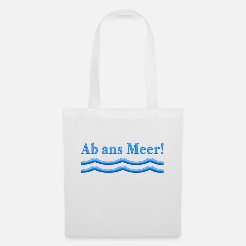 Ab ans meer - Stoffbeutel - Weiß