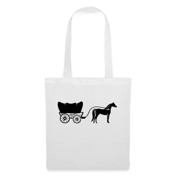 Calèche western - Sac en tissu - blanc - Devant