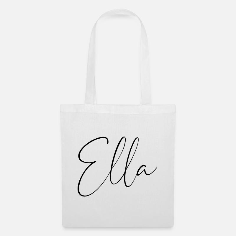 Ella / Handwriting Personalized Design - Tote Bag - white