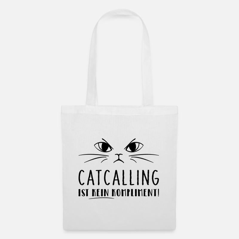 Catcalling is not a compliment! - Tote Bag - white