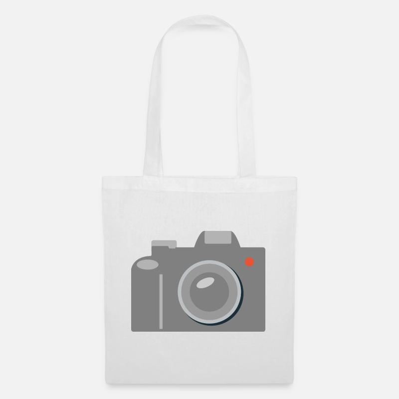 Kamera Icon Grafik Grau - Stoffbeutel - Weiß