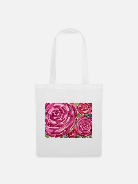 Rose Watercolor - Tote Bag - white