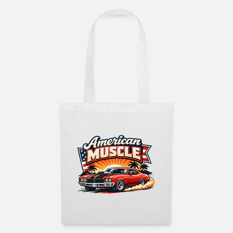 American_Muscle_2 - Stoffbeutel - Weiß