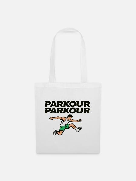 Parkour Freerunning - Stoffbeutel - Weiß