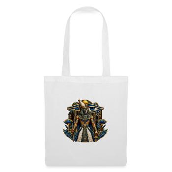 Horus, Falkengott, Ägypten, Ancient Egypt, Auge de - Stoffbeutel - Weiß - Vorne