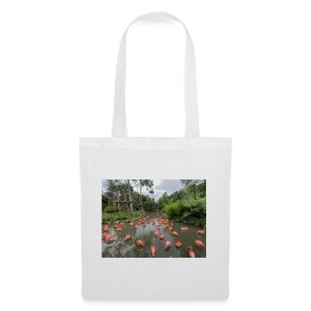 Flamingos im Sumpf - Stoffbeutel - Weiß - Vorne