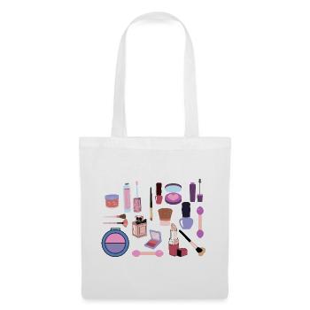 Pastell-Make-up-Kollektion - Stoffbeutel - Weiß - Vorne