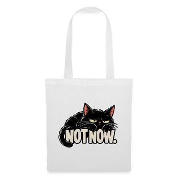 Nicht jetzt, Katze - Stoffbeutel - Weiß - Vorne
