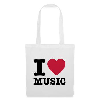 I love music EN - Tote Bag - white - Front