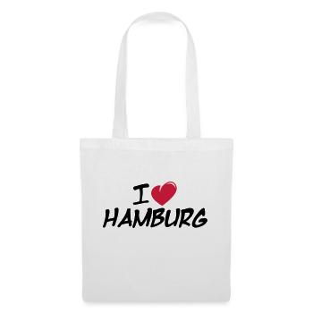 J'aime Hambourg / J'aime Hambourg - Sac en tissu - blanc - Devant