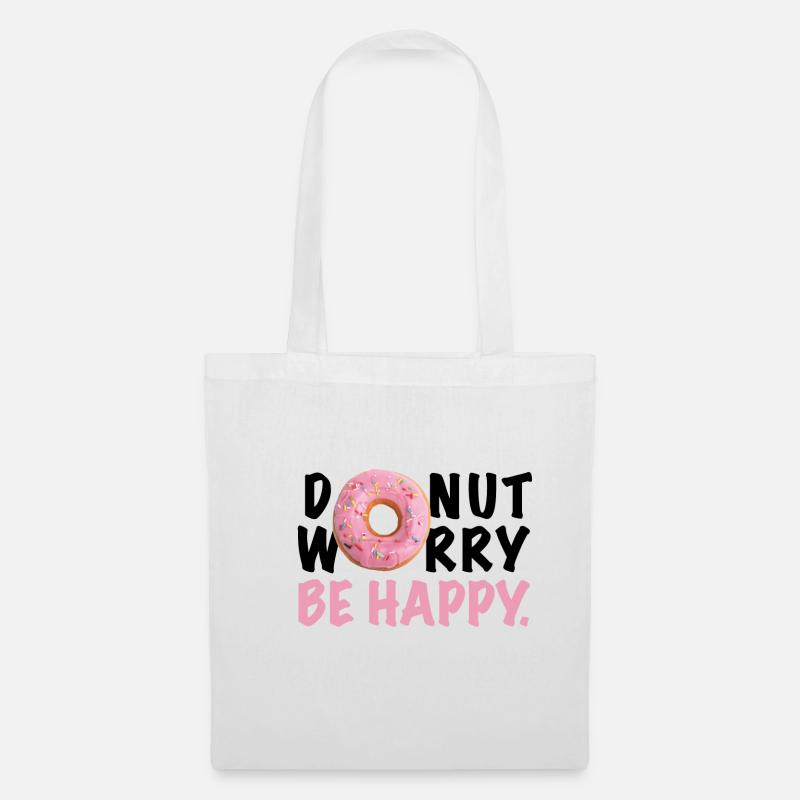 DONUT WORRY BE HAPPY - Stoffbeutel - Weiß