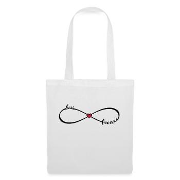 meilleurs amis pour toujours BFF Meilleurs amis Infinity 8 - Sac en tissu - blanc - Devant