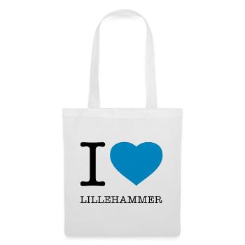 I LOVE LILLEHAMMER Norwegen - Stoffbeutel - Weiß - Vorne