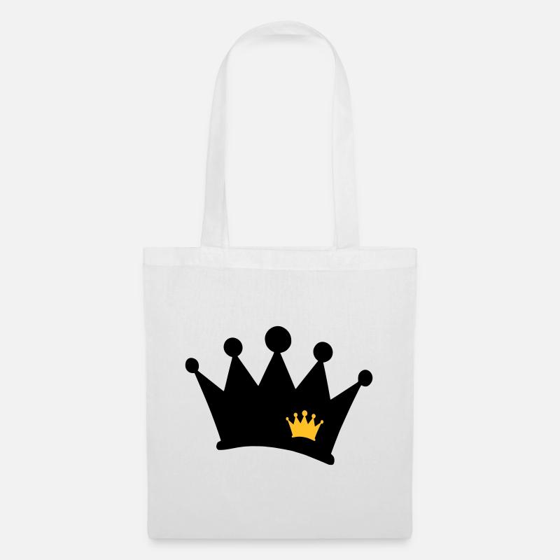 crown symbol - Tote Bag - white