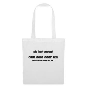 Auto - Stoffbeutel - Weiß - Vorne