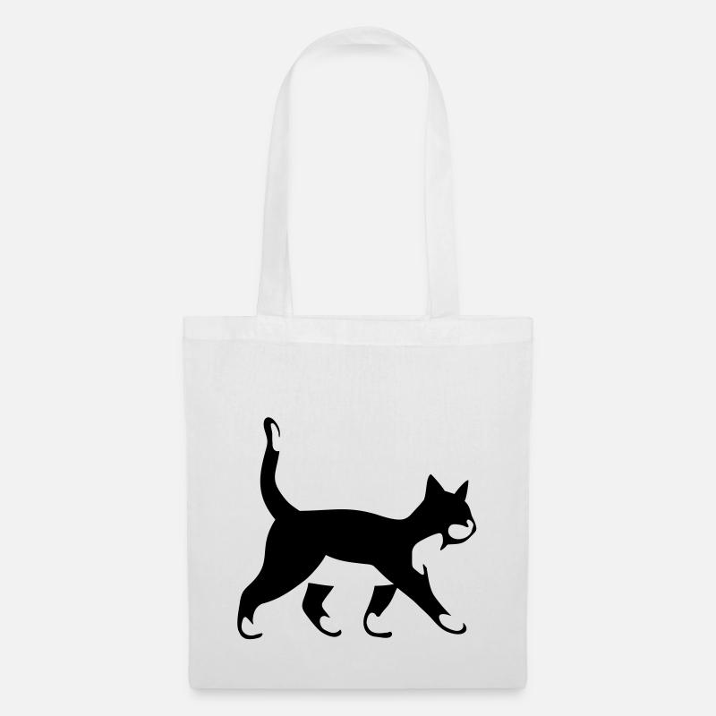 Katze kleine Katze Katzendame - Stoffbeutel - Weiß