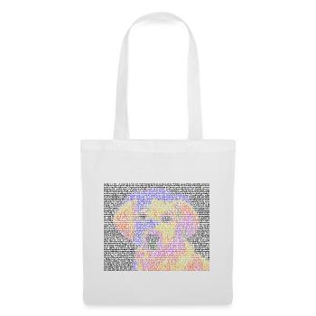 Text portrait dog face gift colored cool - Tote Bag - white - Front