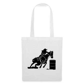 Equestrian Western Riding - Barrel Race - Tote Bag - white - Front