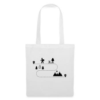 hiking in the mountains - Tote Bag - white - Front