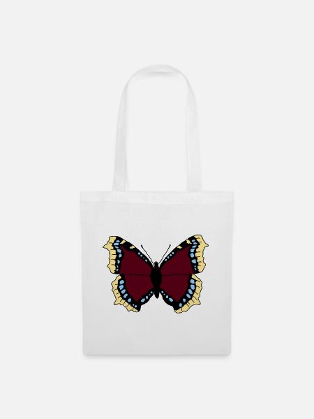 Schmetterling - Trauermantel - Stoffbeutel - Weiß