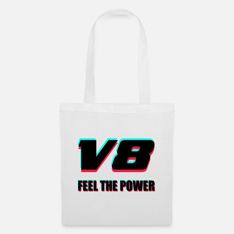 V8 - Stoffbeutel - Weiß