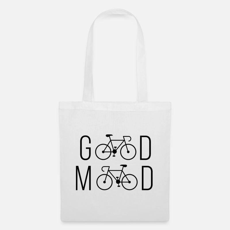 Radfahren - gute Laune - Stoffbeutel - Weiß