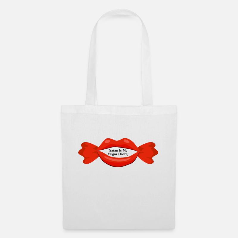 Satan is my sugar daddy - Süße Lippen - Stoffbeutel - Weiß