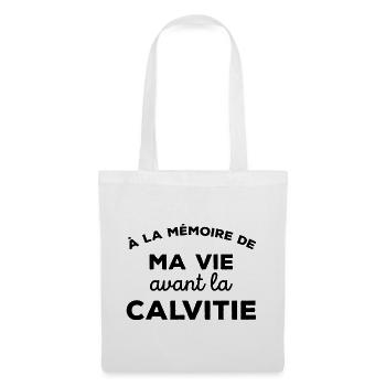 A la mémoire de ma vie avant la calvitie Chauve - Sac en tissu - blanc - Devant