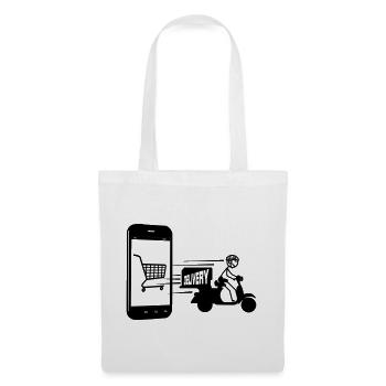 Achats en ligne et livraison scooter - Sac en tissu - blanc - Devant