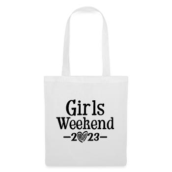 Girls Weekend 2023 Cute Girls Party Trip Vacances - Sac en tissu - blanc - Devant