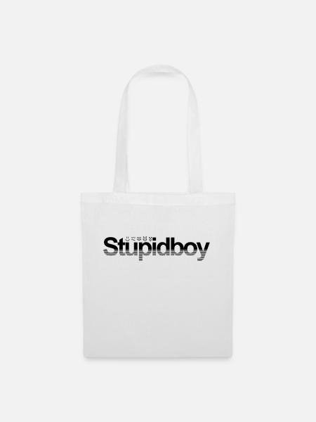 Stupid Boy Sports Striped just plain - Tote Bag - white