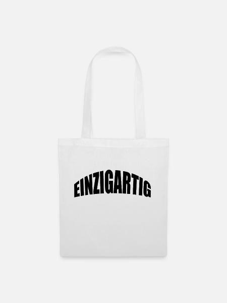 einzigartig - Stoffbeutel - Weiß