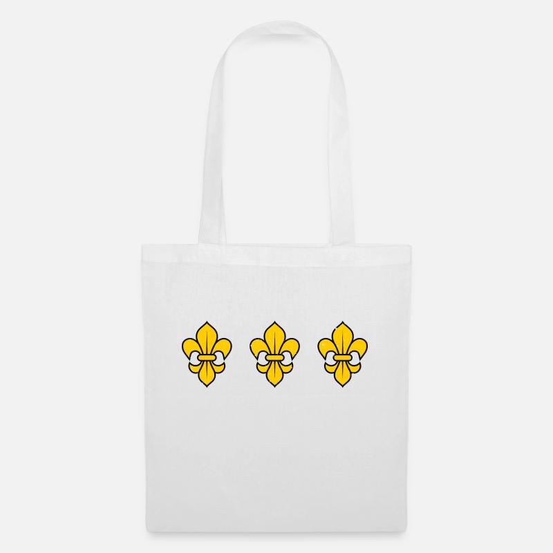 Fleur de Lys / 3 - Sac en tissu - blanc
