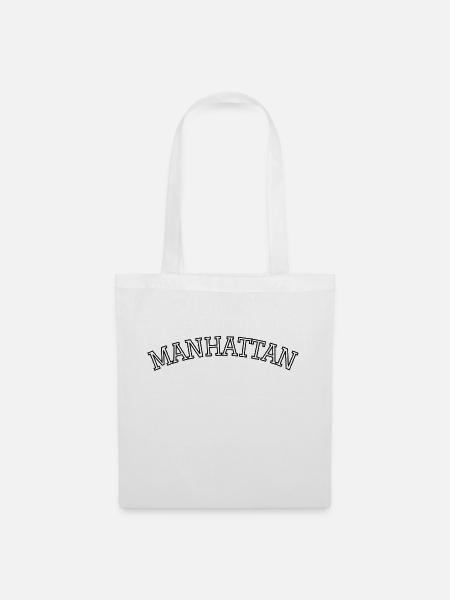 Manhattan outline black - Stoffbeutel - Weiß