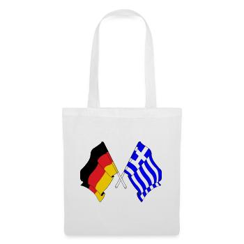 Flag of Germany and flag of Greece - Tote Bag - white - Front