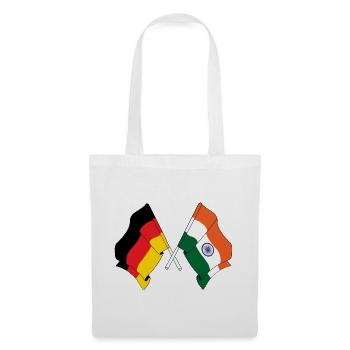 Drapeau de l’Allemagne et drapeau de l’Inde - Sac en tissu - blanc - Devant