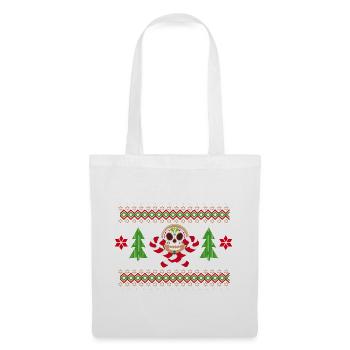 Pain d’épice homme Sugar Skull motif pour Noël - Sac en tissu - blanc - Devant