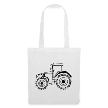 Traktor Symbol Umriss Landwirtschaft - Stoffbeutel - Weiß - Vorne
