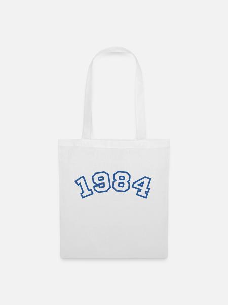 1984 Sport Blau - Stoffbeutel - Weiß