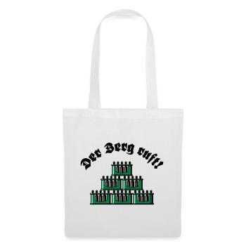 Der Berg Ruft! (Bier / Bierkästen / Grün / Old) - Stoffbeutel - Weiß - Vorne