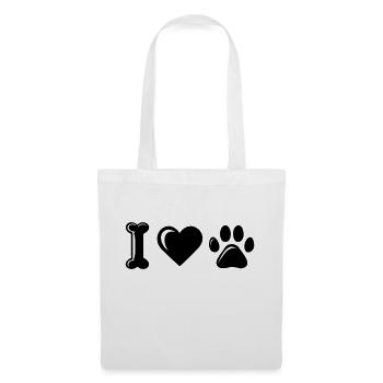 J’adore les chiens - Sac en tissu - blanc - Devant