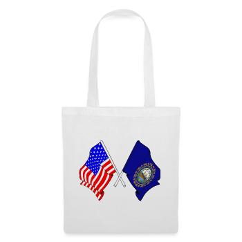 USA and State of New Hampshire Flag Crossed - Tote Bag - white - Front
