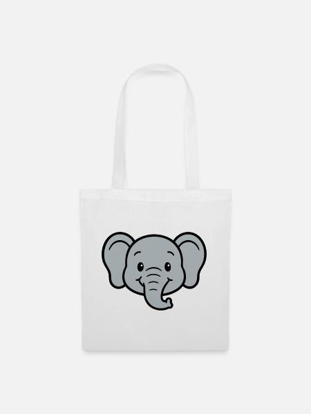 Playful elephant print for children - Tote Bag - white