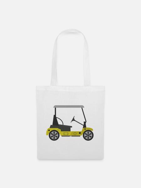 Golfwagen - Stoffbeutel - Weiß