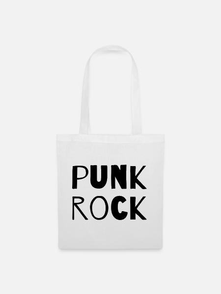 Punkrock-Musik-Logo-Design - Stoffbeutel - Weiß