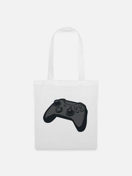 Zocker Gamepad Grafik - Stoffbeutel - Weiß