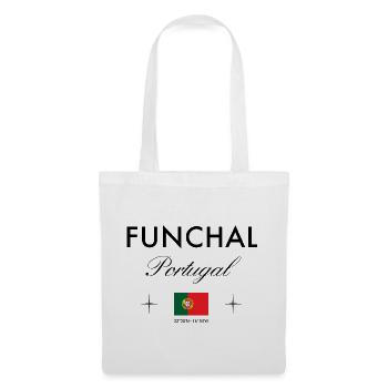 Funchal Portugal Koordinaten Reise Souvenir - Stoffbeutel - Weiß - Vorne