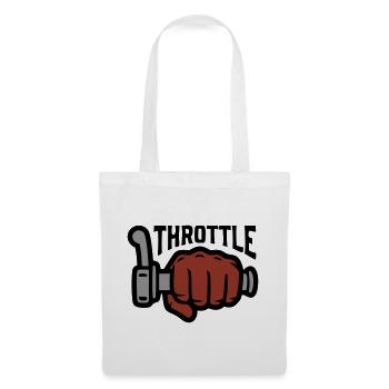 Throttle Gasgriff Schriftzug - Stoffbeutel - Weiß - Vorne