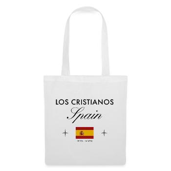 Los Cristianos Teneriffa Koordinaten Souvenir - Stoffbeutel - Weiß - Vorne