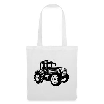 Traktor mit Fahrer Symbol - Stoffbeutel - Weiß - Vorne
